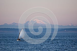 Twilight sailing in Puget Sound