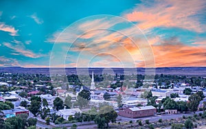 Twilight shot of Beaufort West town in the Great Karoo