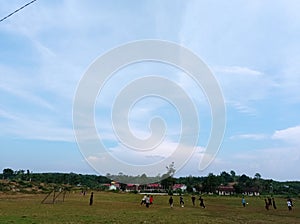 Twilight sky in the middle of the field