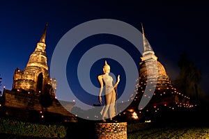 Twilight at Sukhothai Historical Park, Thailand