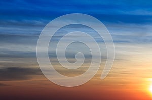 Twilight or sunset background