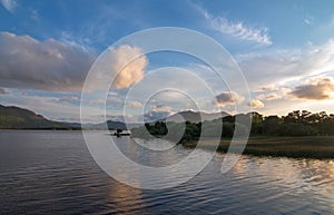 Twilight Sunset over Lough Leane on the Ring of Kerry in Killarney Ireland