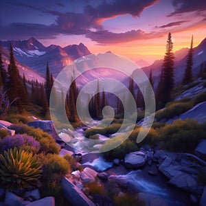 Twilight Tranquility in the Uinta Range The peaceful and tranqu