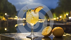 Twilight Twist. Sipping Sensational Cocktails with Zesty Orange Garnish.