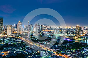 Twilight views bangkok city