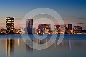 Twilight at Weer Water in Almere.