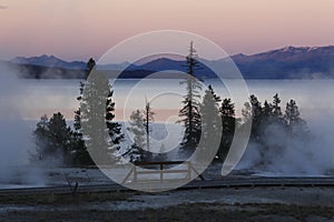 Twilight at West Thumb of Yellowstone Lake