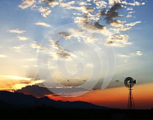 Twilight Windmill photo