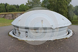 Twin 75mm gun turret WW1 Fort Froideterre, France