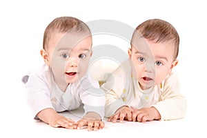 Twin babies photo