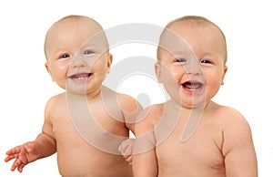 Twin baby girls. photo