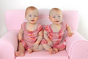 Twin baby girls
