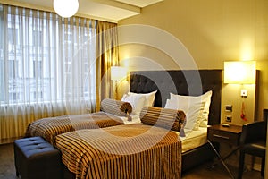 Twin bed room in 4 stars Hotel