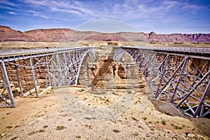 Twin Bridges Crossing the Colorado River