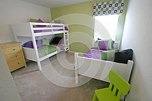 Twin and Bunk Bedroom photo