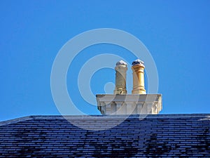 Twin chimney ducts