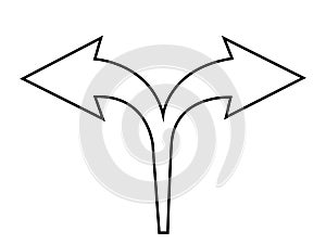 twin direction arrow