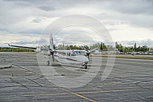 Twin engine turbo prop photo