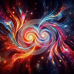 Twin flame couple. Soulmates. The concept of magical, esoteric, tantric, spiritual love. Connection between souls