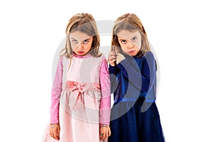 Twin girls are sad, lonely and moody.