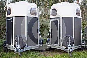 Twin horse trailers