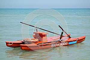 Twin Hulled Rowboat Sea Rescue Offshore