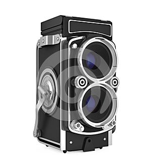 Twin-lens Reflex Camera Isolated