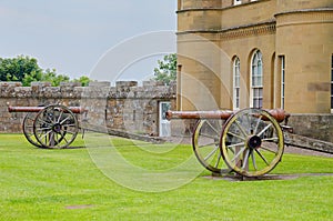 Twin LIght Cannon at Culzean Castle in Scotland