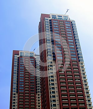 Twin residential skycrapers