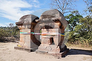 Twin Stupas at Khao Phra Wihan National Park