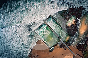 The twin tidal pools at Austinmer