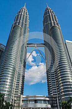 The twin towers, the famous landmarks of Kuala Lumpur, Malaysia