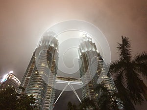Twin towers Petronas in Kuala Lumpur. Malaysia