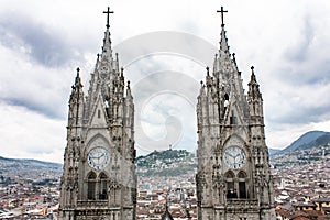 Twin towers Quito Ecuador photo