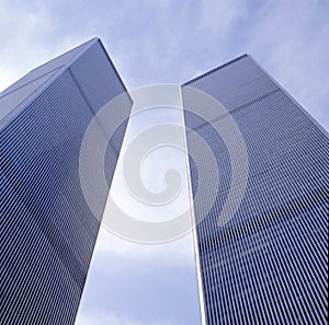 Twin towers of the World Trade Center in N.Y