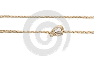 Twine rope with knot isolated