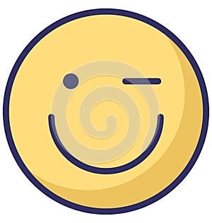 twinkle emotions, emoticons Vector Isolated Icon which can easily modify or edit