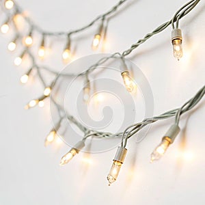 Twinkle lights isolated on white background