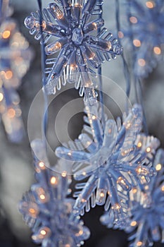 Snowflakes; Close up of Christmas decoration.