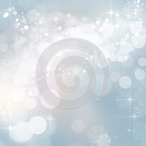 Twinkling Christmas winter lights background