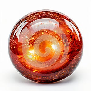 twinkling sunstone cabochon with orange and red sparkles pried photo