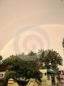 Twinned Rainbow above my house