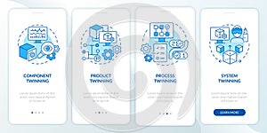 Twinning levels blue onboarding mobile app screen