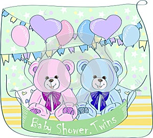 Twins baby shower,