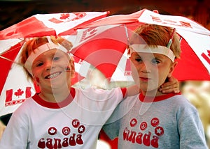 Twins Boys on Canada Day