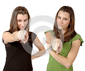 Twins Pointing at you photo