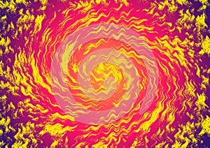 Twirl abstract background with psychedelic style in full color