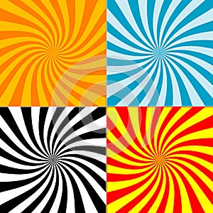 Twirl burst background collections (vector)