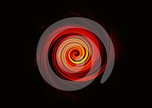 Twirl motion of bright explosion flash on black backgrounds