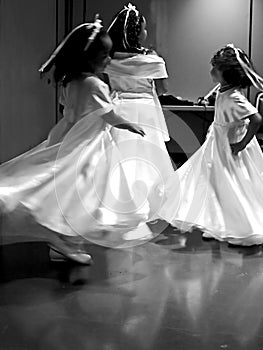 Twirling Flower Girls